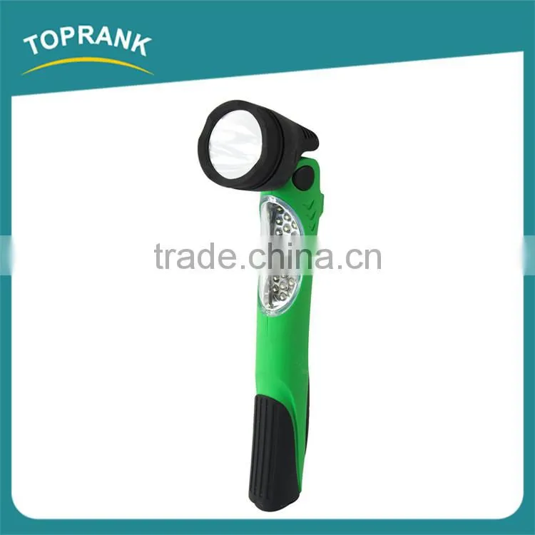 High quality emergency torch flashlight ABS moving head powerful led flashlight
