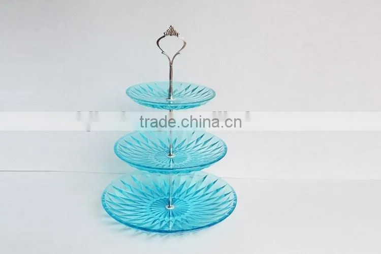 colorful glass charger plate rack set for cake pizza