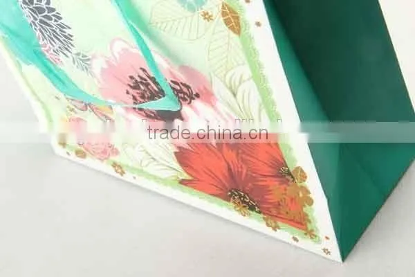 Flower Design Foldable Gift Bag / Shopping Paper Bag