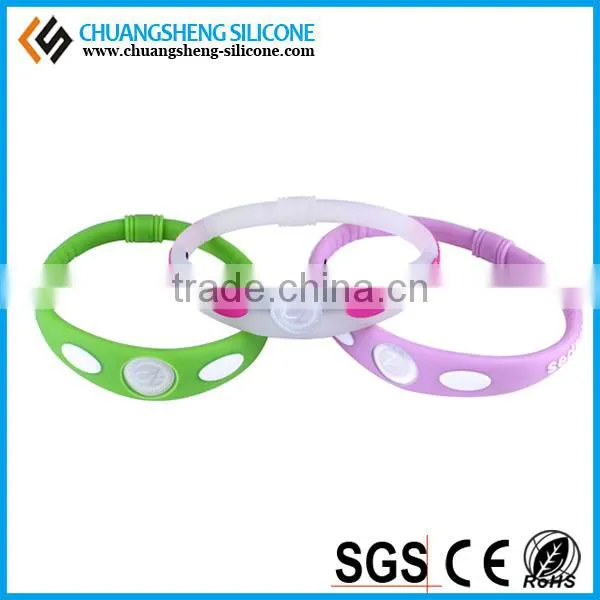 Customer logo Fluo silicone mosquito repellent bracelet