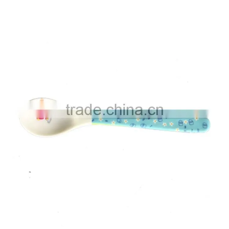 Western style kids safety dinner use plastic melamin children spoon