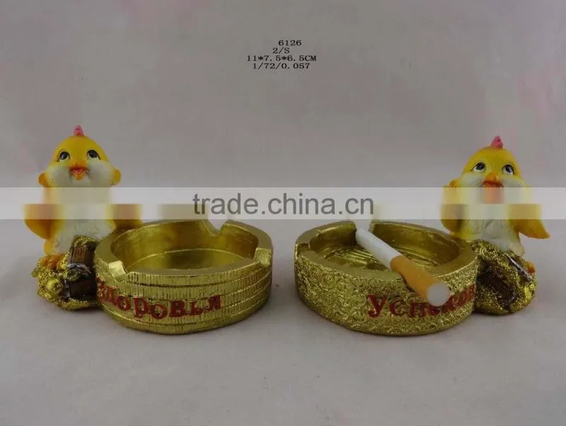 2017 zodiac resin ashtray with chicken design