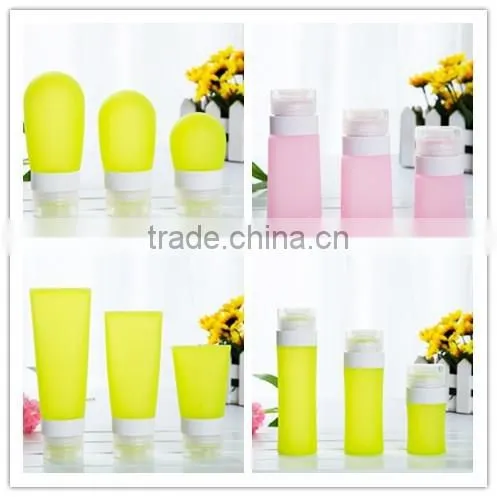 100% Food Grade Portable BPA free bottles Silicone travel bottles Silicone cosmetic bottles