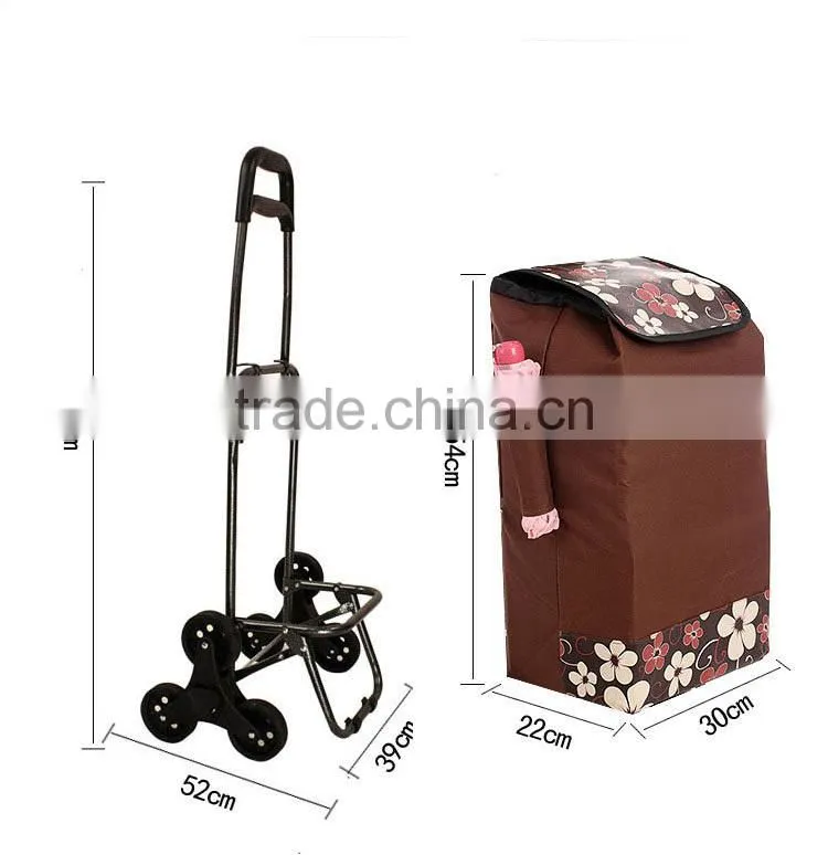 Foldable Supermaket Grocery Shopping Trolley with Folding Chair Seat