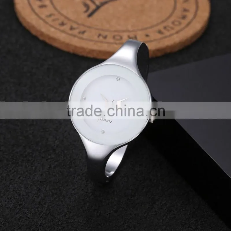 high quality free sample narrow strap fashion unisex wristwatch display watch