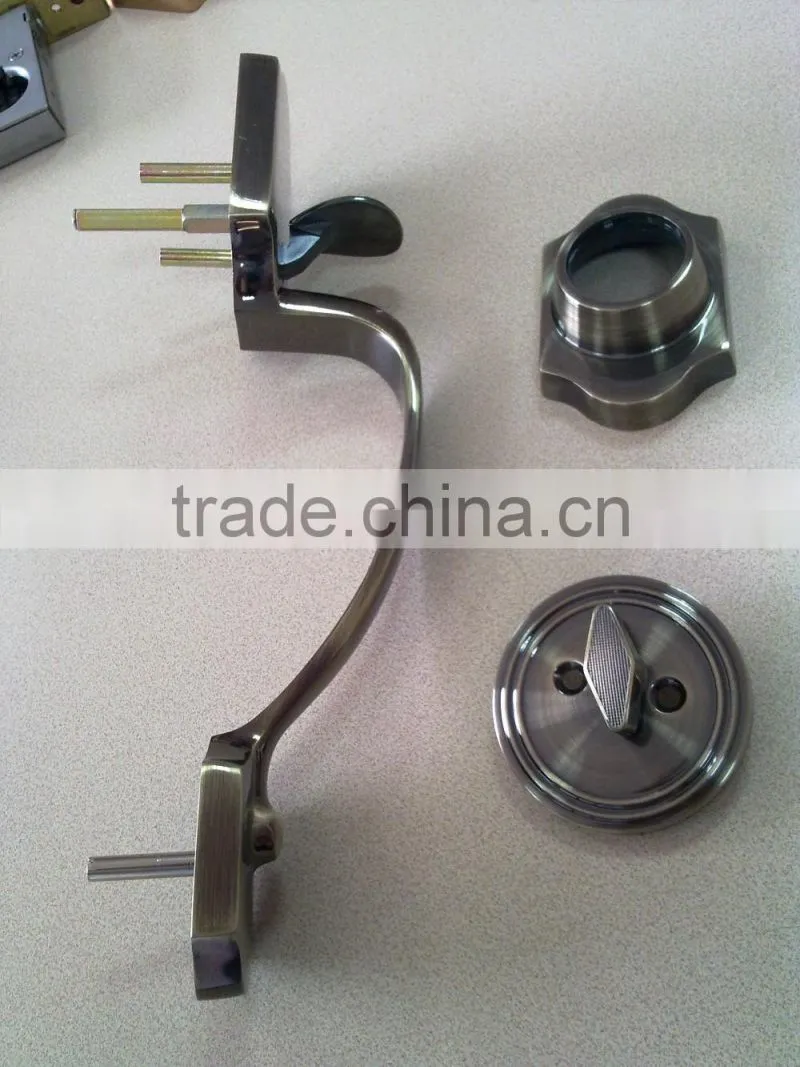 ANSI grade 2 brass hotel commercial residential door lever handleset lock