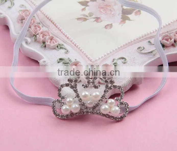 Elastic Crown Headband Baby Girl Tiara Headband for Hair Newborn hair bows Wholesale