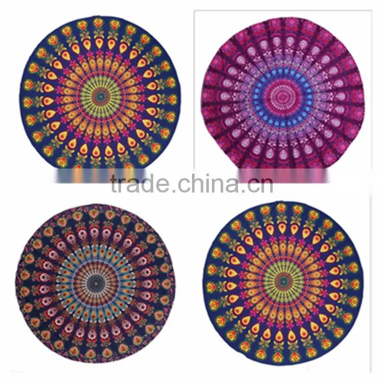 Ebay hot Selling Cotton Oil painting style Beach Towel