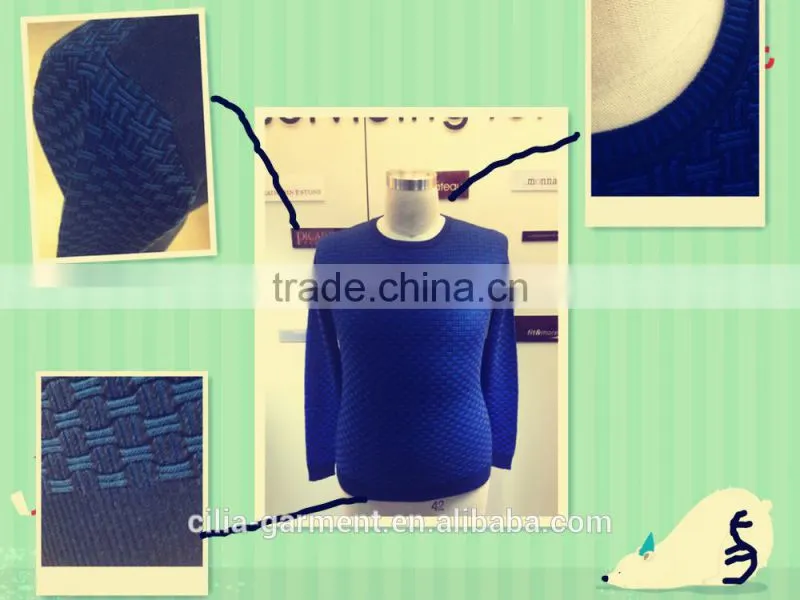 2015 new fashion men's dress in 3GG pullover