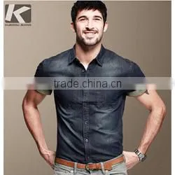 Luxury mens italian shirts contrast collar cuff double collar dress shirts