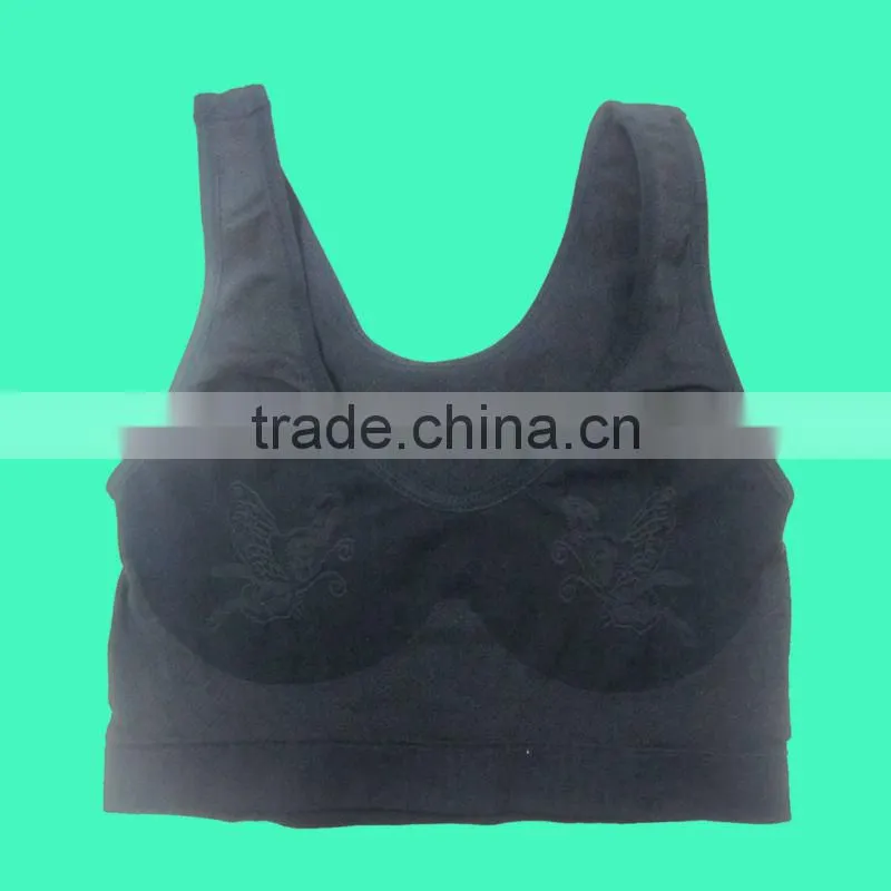2014 Ladies seamless black sport camisole tops