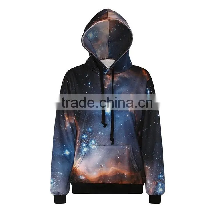 OEM Custom Wholesale Sublimation Printed 3D High Quality No Zipper Hoodie Jacket