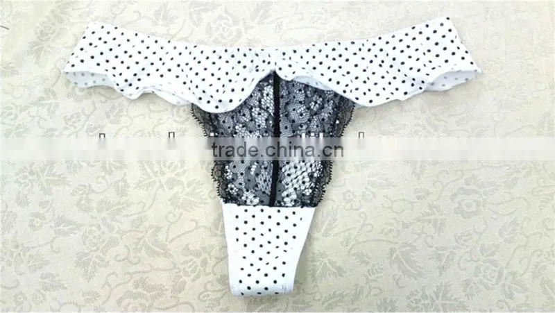 2014 Hot sale sexy g-string.sexy ladies lingerie .chic dot printing panty