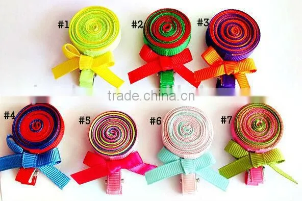 Little baby hair bow clip, baby BB clips, handmade hair clips for baby girl