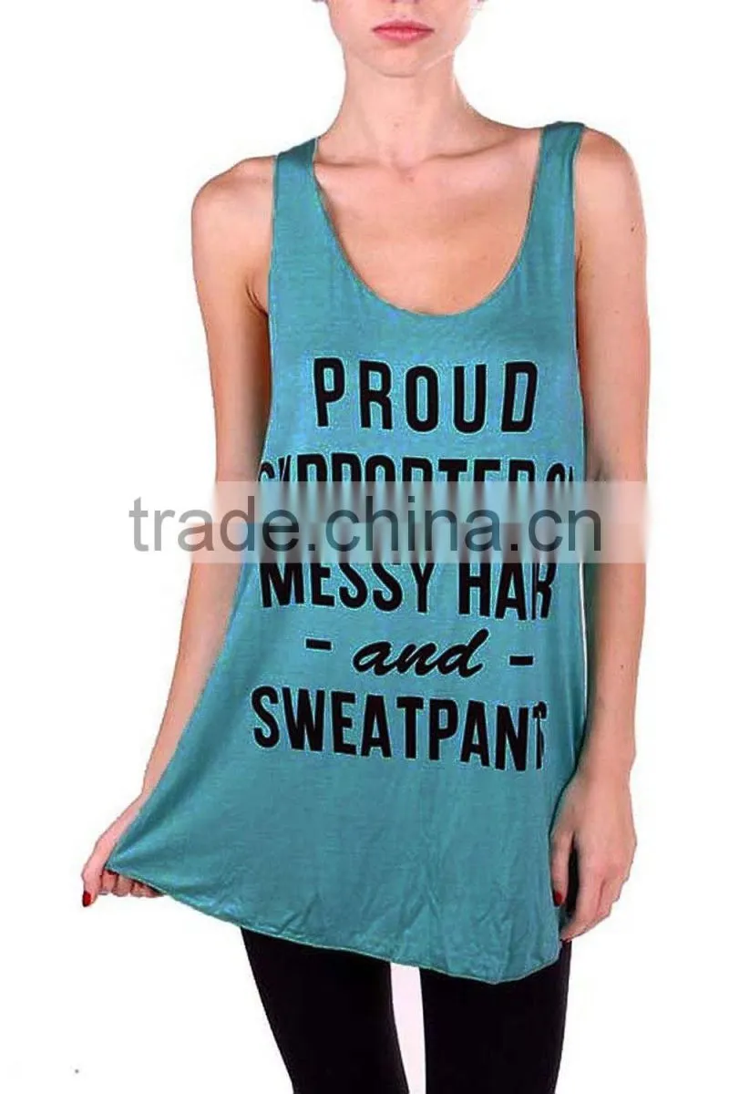 New Arrival Punk Letter Print Sleeveless T-shirt Tank Tops Vest Casual Blouse For Sexy Women