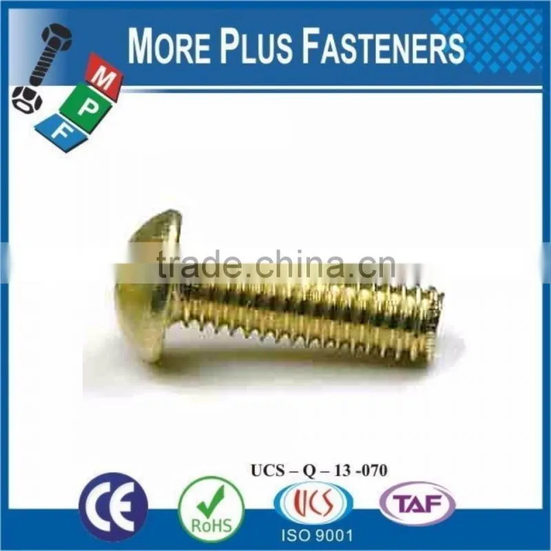 Made in Taiwan Brass Material Contact Screw Machine Screw Tapping Screw