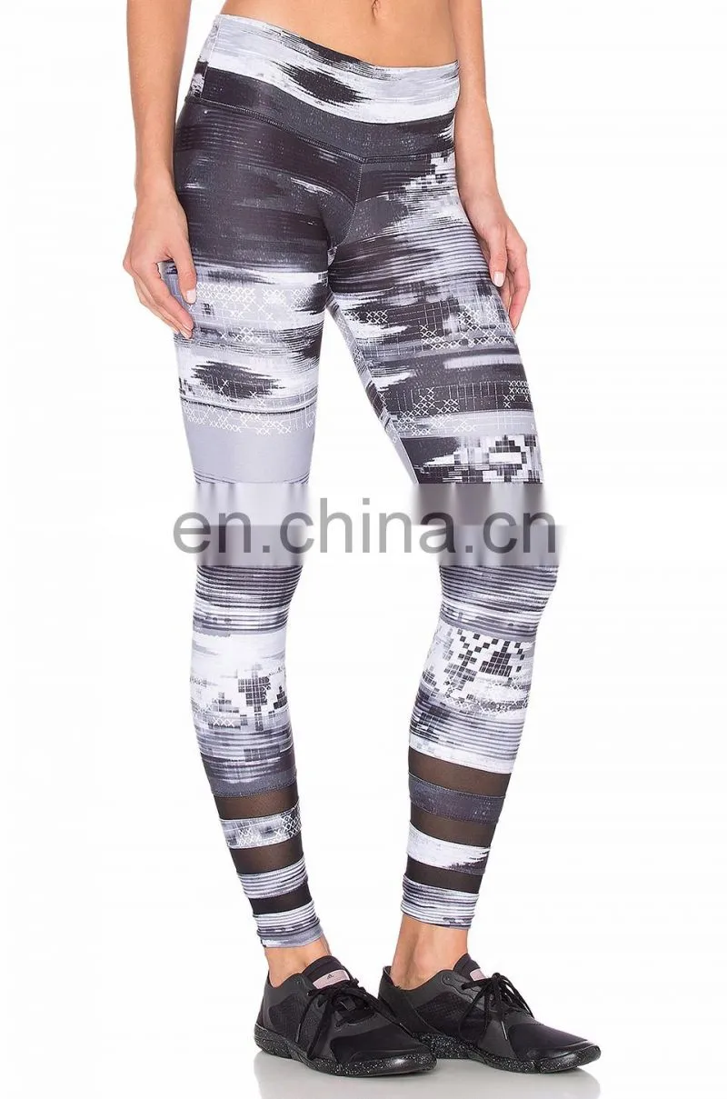 Custom Design Casual Yoga Wear Sex Compression Pants Women Printed Fitness Leggings