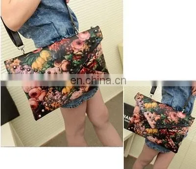 2015 hot popular National wind women handbags plain canvas clutch bag