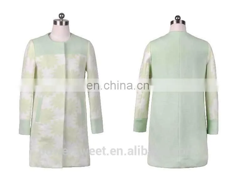 Women Clothing Wholesale Winter Fashion Floral Woolen Coat