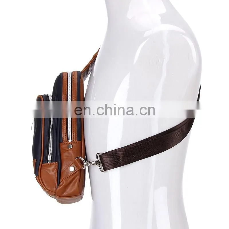 China making Hot selling waterproof men leather sling bag