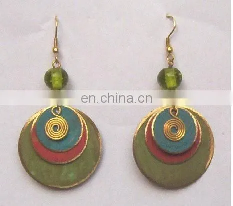 Pattern Brass Fashion Earring