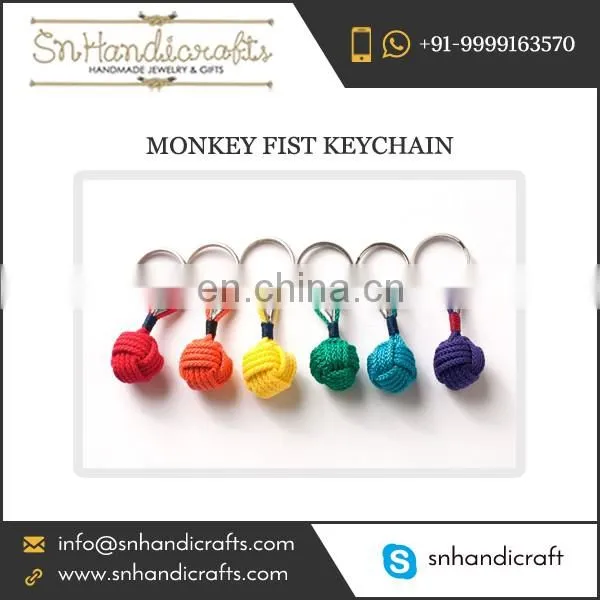 Bulk Buy Colourful Monkey Fist Nautical Rope Small Keychains from Regarded Exporter