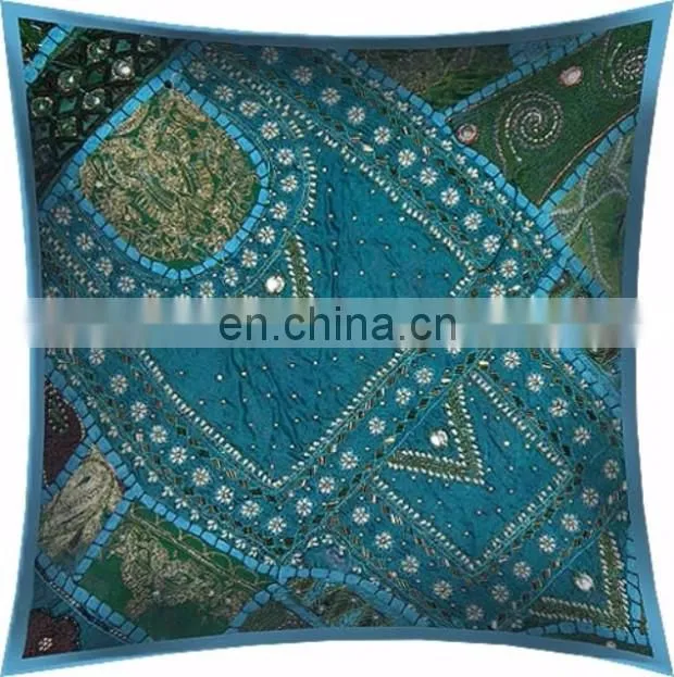 Silk Satin Patchwork Cushion Cover