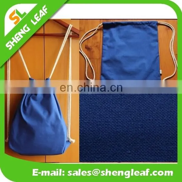 Factory custom high quality canvas drawstring bag for promotion