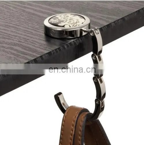 Hot sale custom no MOQ , Crystal metal table hook hanger