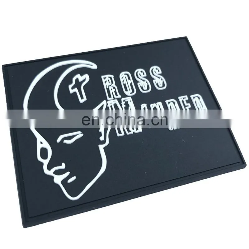 custom logo soft silicone rubber PVC patch