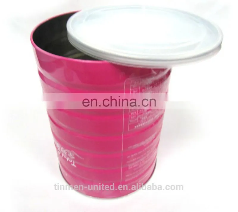 Large Round Tin Patted Bottom Can