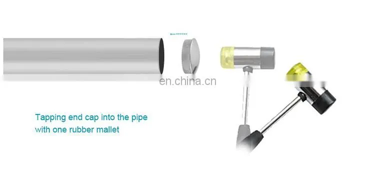 Stainless Steel Tempered Glass Stair Handrail Balustrade Fittings Pipe End Cap