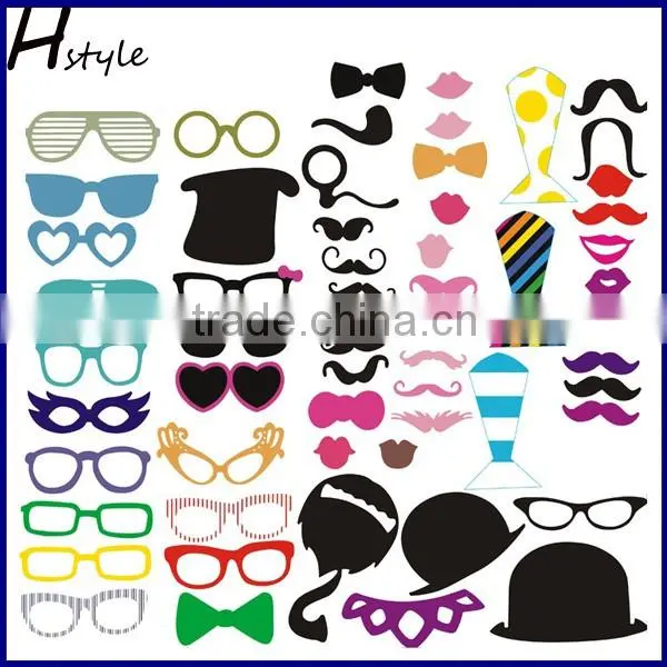 50PCS Photo Booth Props Mustache Lip On A Stick Wedding Christmas Party PFB0007