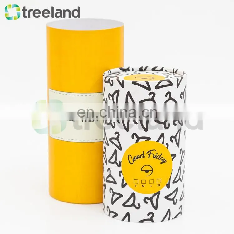Custom Logo T-shirt Packaging Boxes T-shirt paper tube