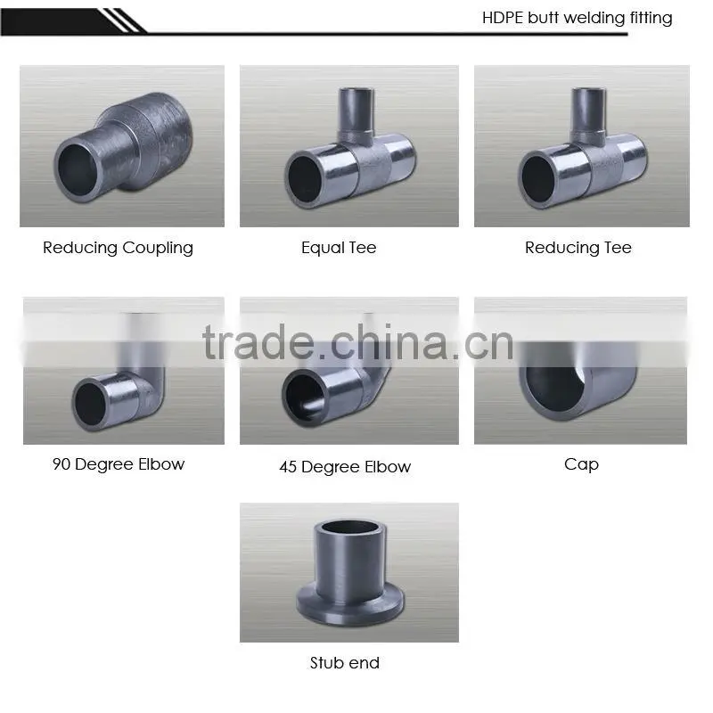 Top10 manufacture PE100 63mm poly pipe fittings