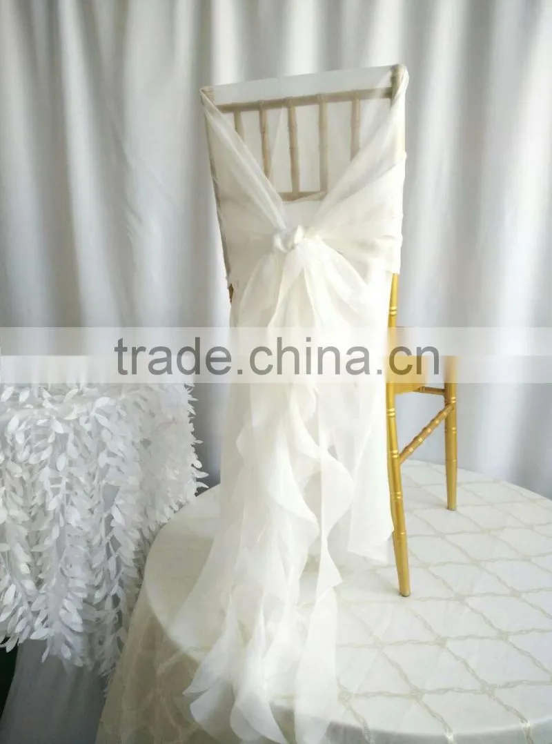 wedding chair cover and chiffon sash