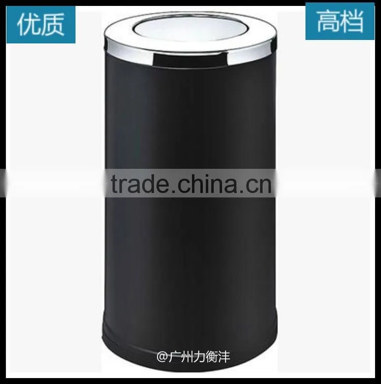 wave cover stainless steel trash can