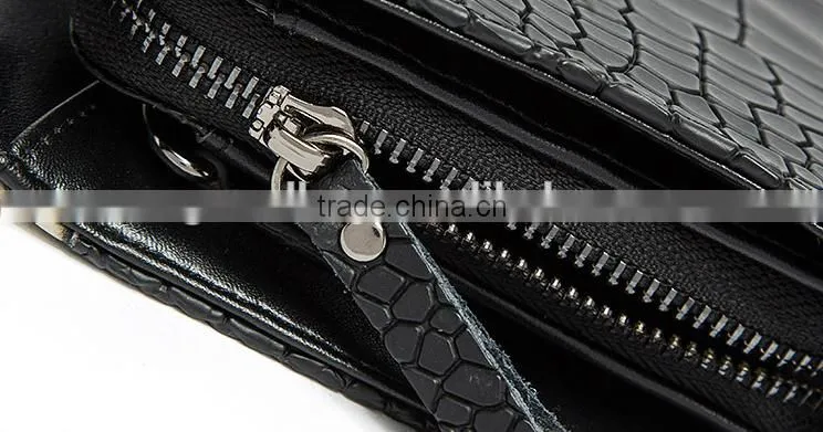 2016New arrival luxury crocodile pattern leather women clutch bag evening clutch bag soulder bag for women