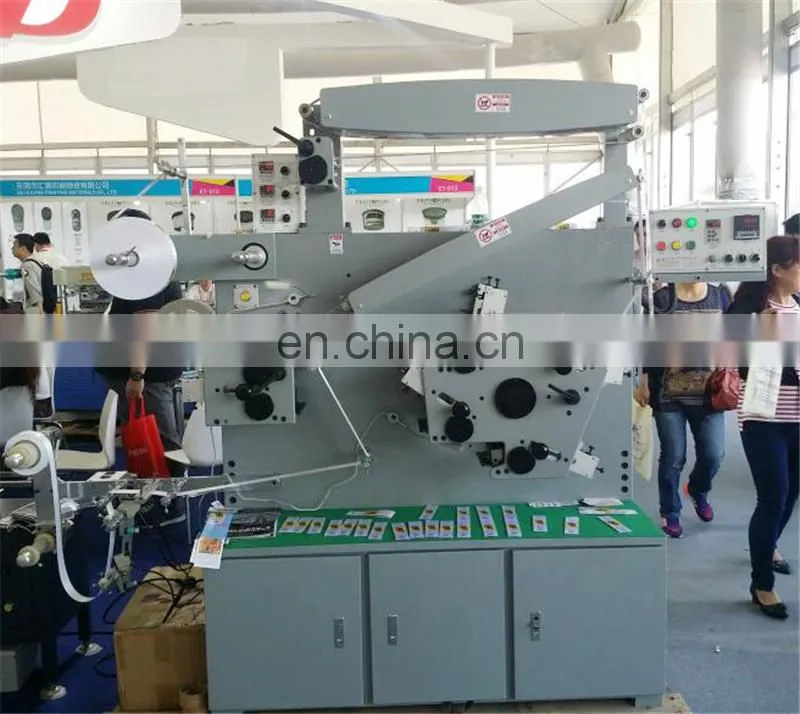 UGS42S double side coated nylon taffeta label flexo printer, barcode woven satin ribbon flexographic printing machine