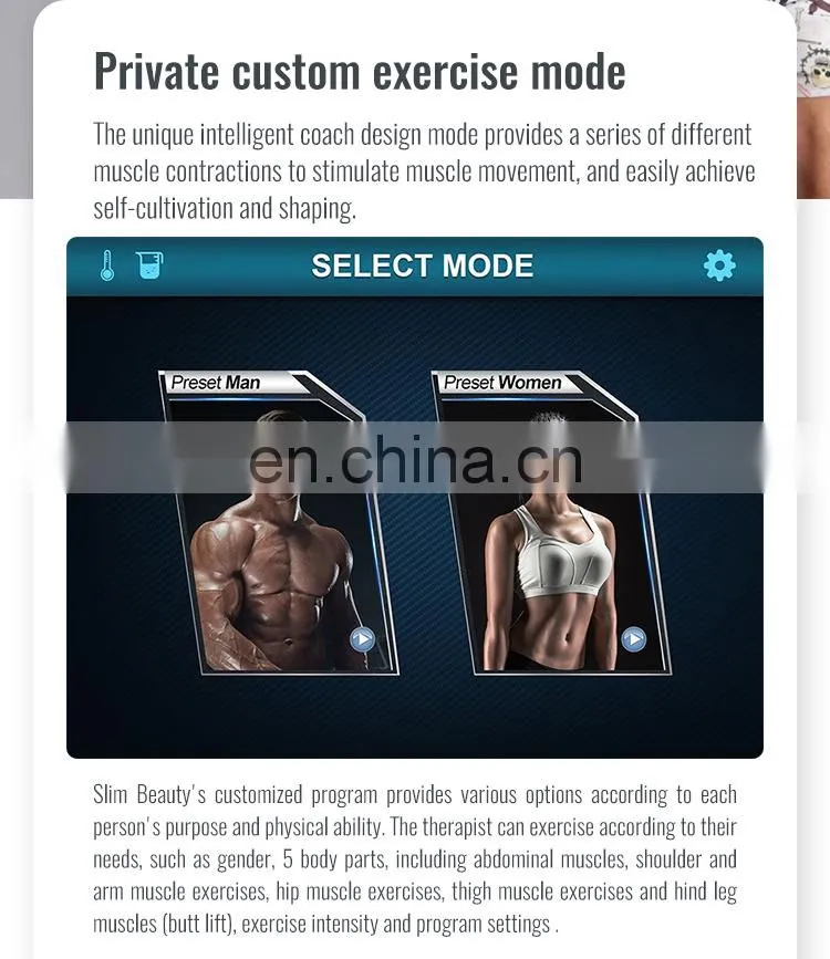 2022 ems body sculpt Electromagnetic 7 Tesla Ems 4 Handle Electromagnetic Muscle Stimulation Machine