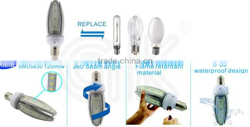 2015 hot sales 140lm/w high power led bulb 100w e40 replace HID HPS retrofit