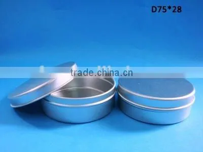snap-on cap aluminum jar with cutout aluminum cap