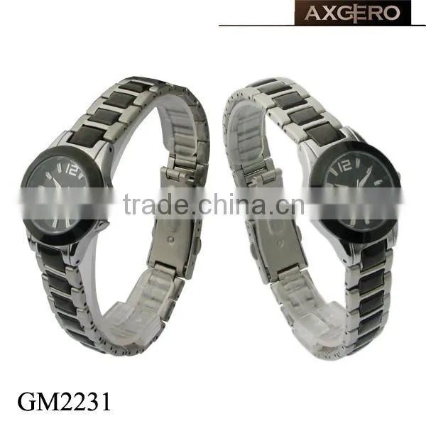 japan quartz stainless steel analog digital watch