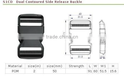 Wholesale side release belt plastic nylon strap buckle manufacturer