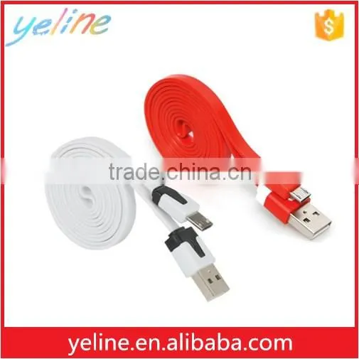3m V8 colorful flat charging cable for huawei 7i/mate 8/P9