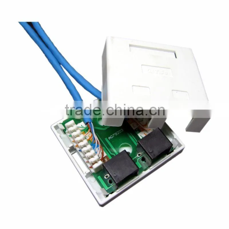Shen zhen DRJ cat5e single port surface mount outlet box
