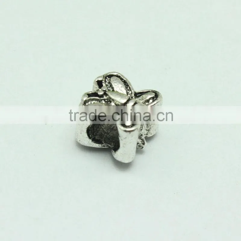 Wholesale Pdora Archaized Anti-silver Butterfly Shape Hole Beads, DIY Bracelets Hole Beads Accessories