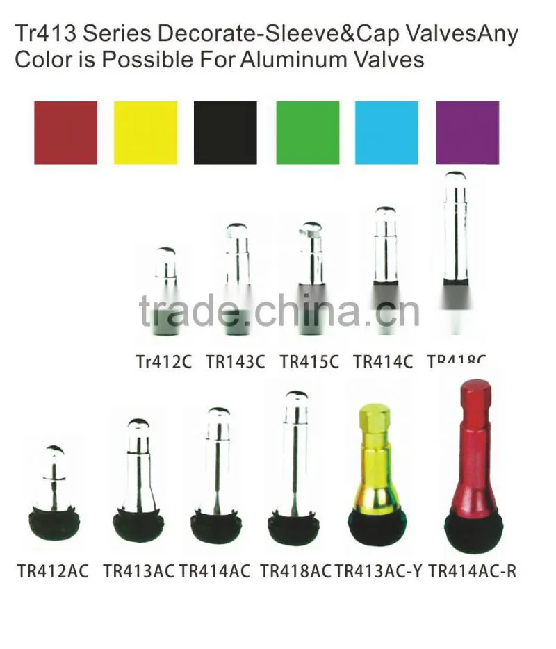 snap in tubeless tire valve for high pressure application