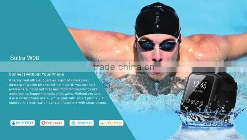 The IP68 waterproof heart rate smart watch sync with Android and IOS smart watch manufacturer