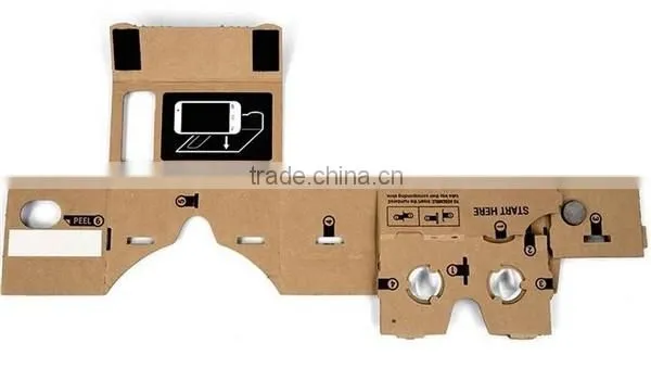 Fashion and low price plastic 3d glasses google cardboard v2 for 3D game and video